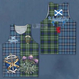 Blyth Tartan Men's Tank Top Happy St. Andrew's Day Half Tartan Style