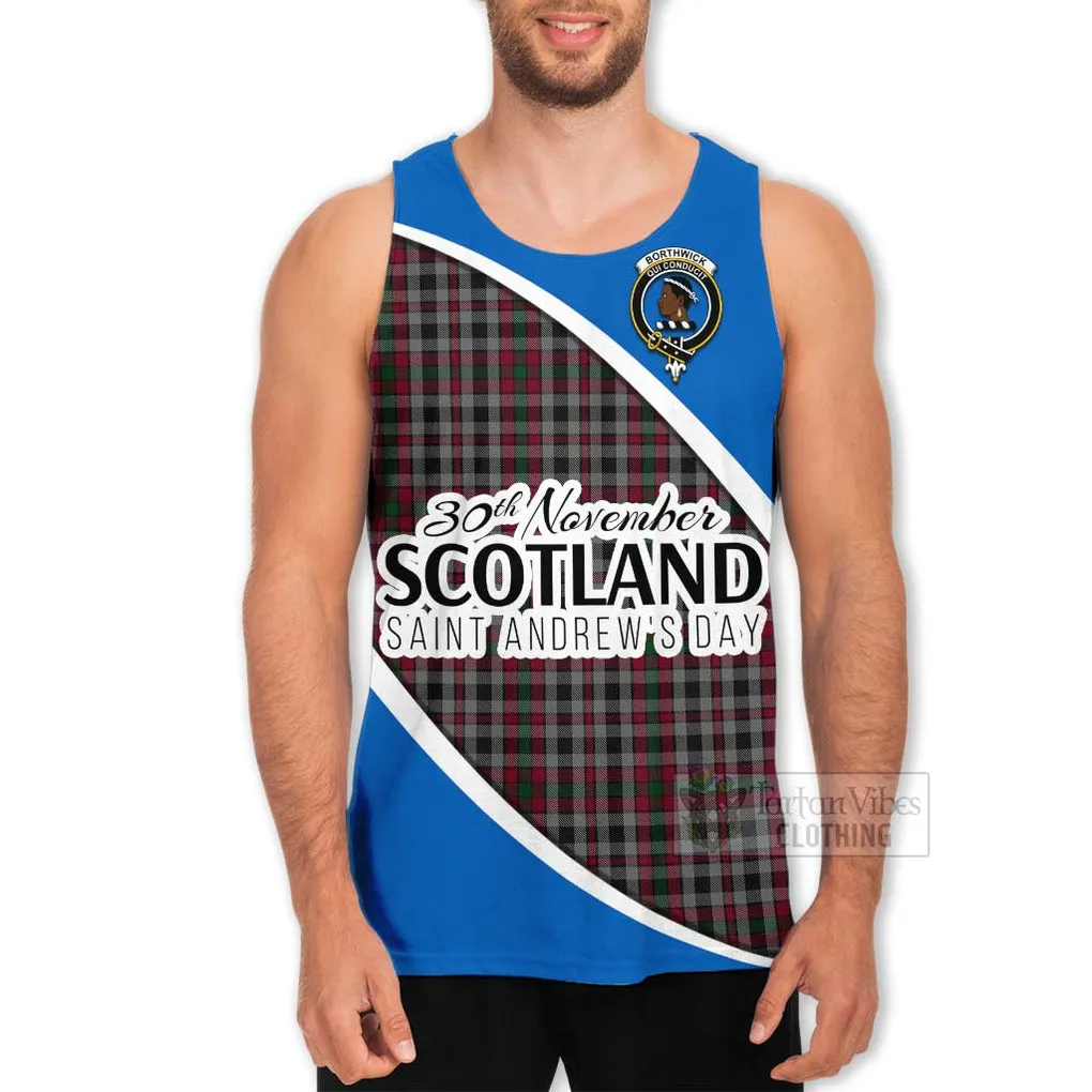 Borthwick Family Crest Tartan Men's Tank Top Celebrate Saint Andrew's Day in Style