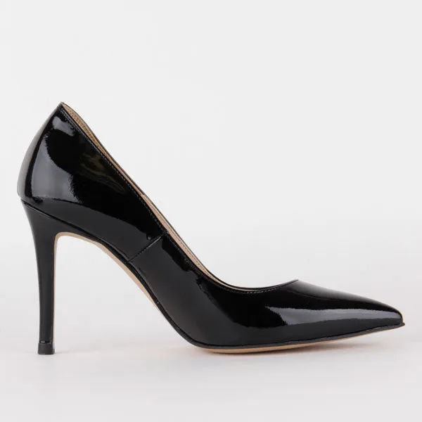 *BRAMARE - black patent, 9cm size UK 3