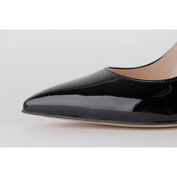 *BRAMARE - black patent, 9cm size UK 3