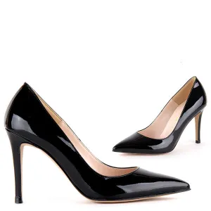 *BRAMARE - black patent, 9cm size UK 3