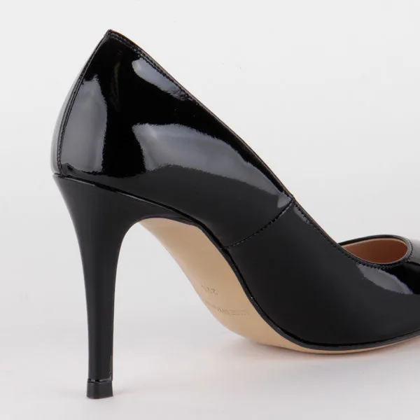 *BRAMARE - black patent, 9cm size UK 3