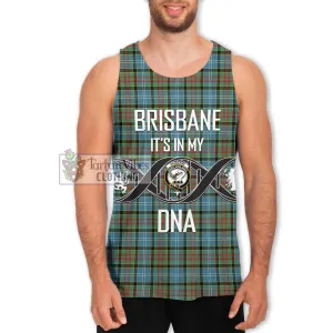 Brisbane Tartan Men's Tank Top with Family Crest DNA In Me Style