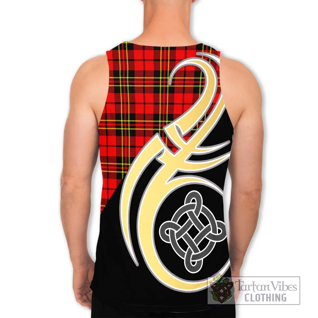 Brodie Modern Tartan Men's Tank Top with Family Crest and Celtic Symbol Style