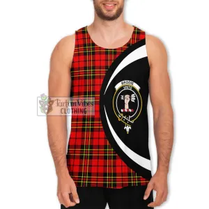 Brodie Modern Tartan Men's Tank Top with Family Crest Circle Style