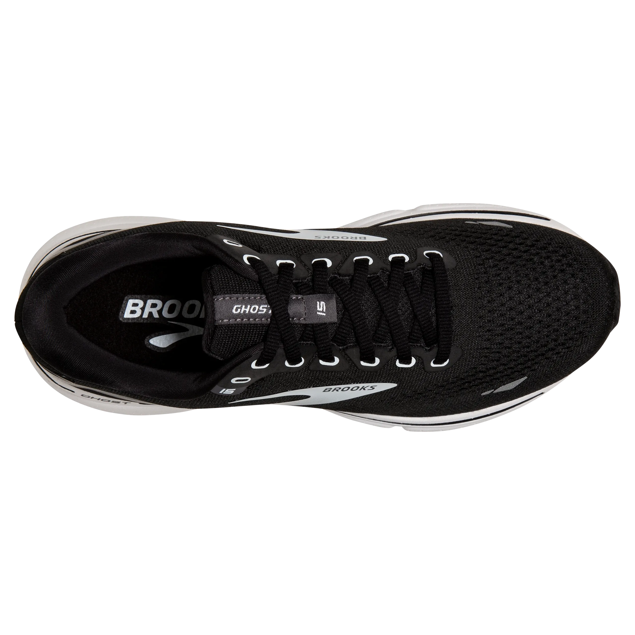 Brooks | Ghost 15 | Men's | Black/Blackened Pearl/White