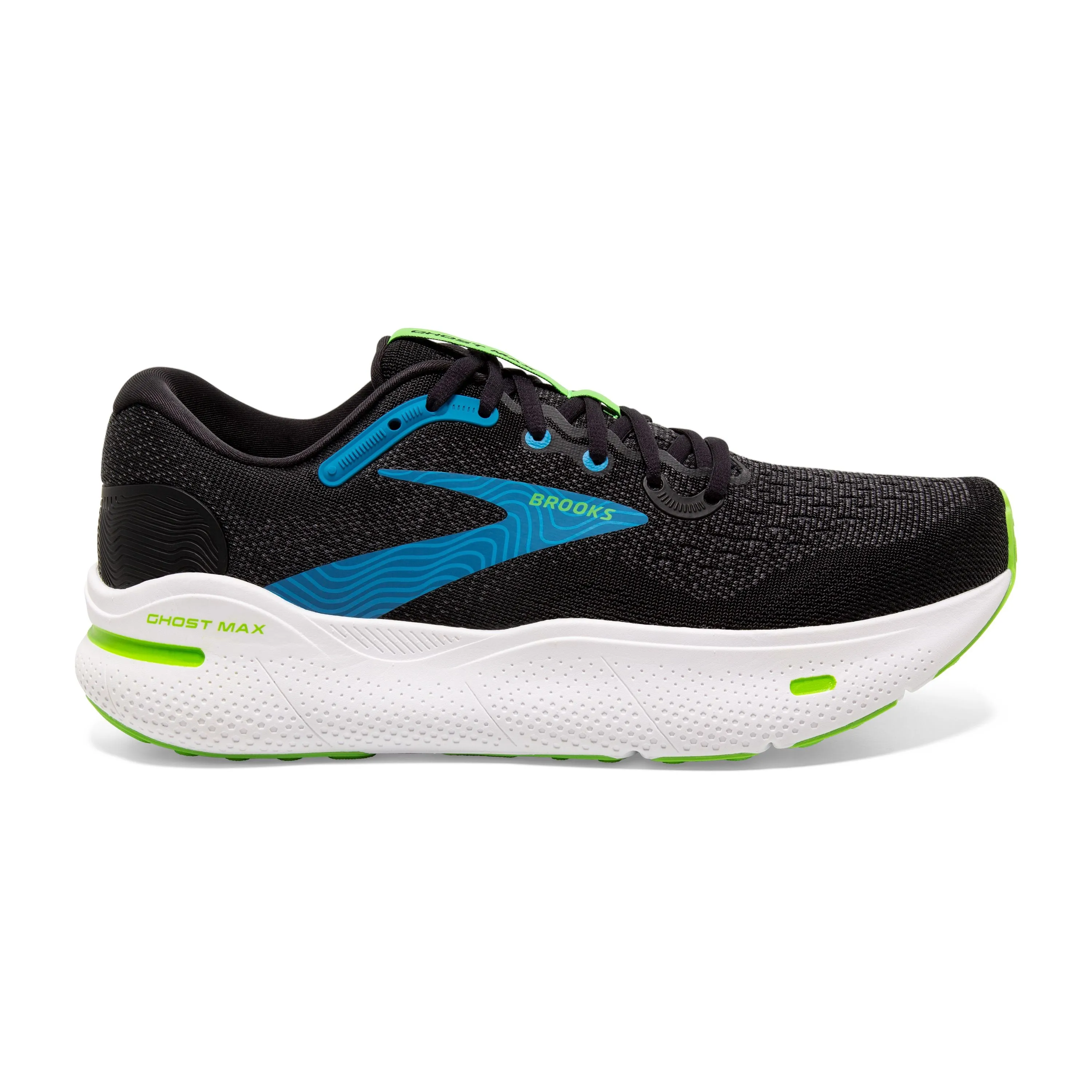 Brooks | Ghost Max | Men's | Black/Atomic Blue/Jasmine