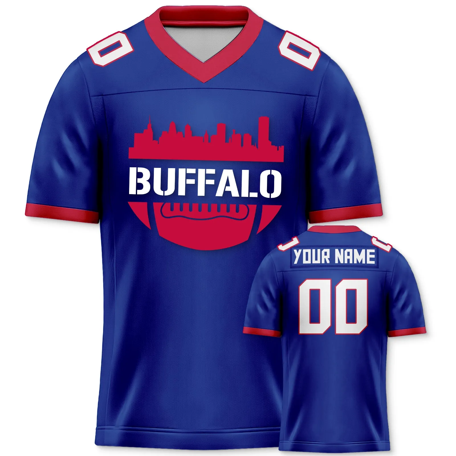 Buffalo Bills City Custom Football Jersey for Men Women Youth Personalized Name Number Sports Apparel Shirts for Fans Gifts