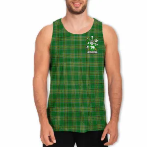 Butcher Irish Clan Tartan Men's Tank Top with Coat of Arms