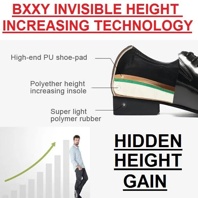 BXXY 9 cm (3.5 Inch) Height Increasing Formal and Casual Pu Leather Boots for All Occasions