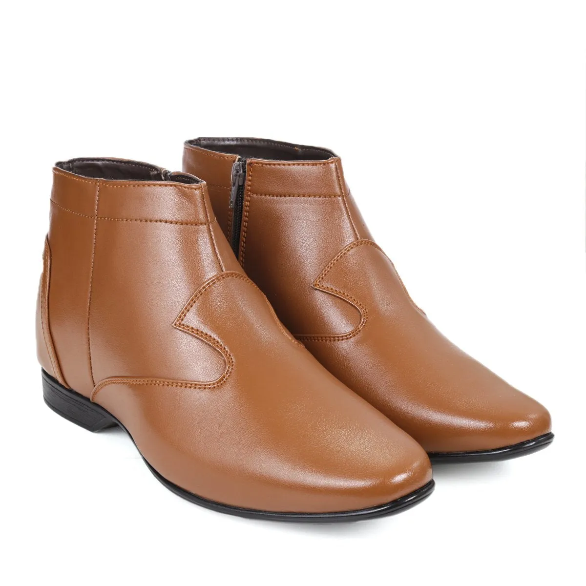 BXXY 9 cm (3.5 Inch) Height Increasing Formal and Casual Pu Leather Boots for All Occasions