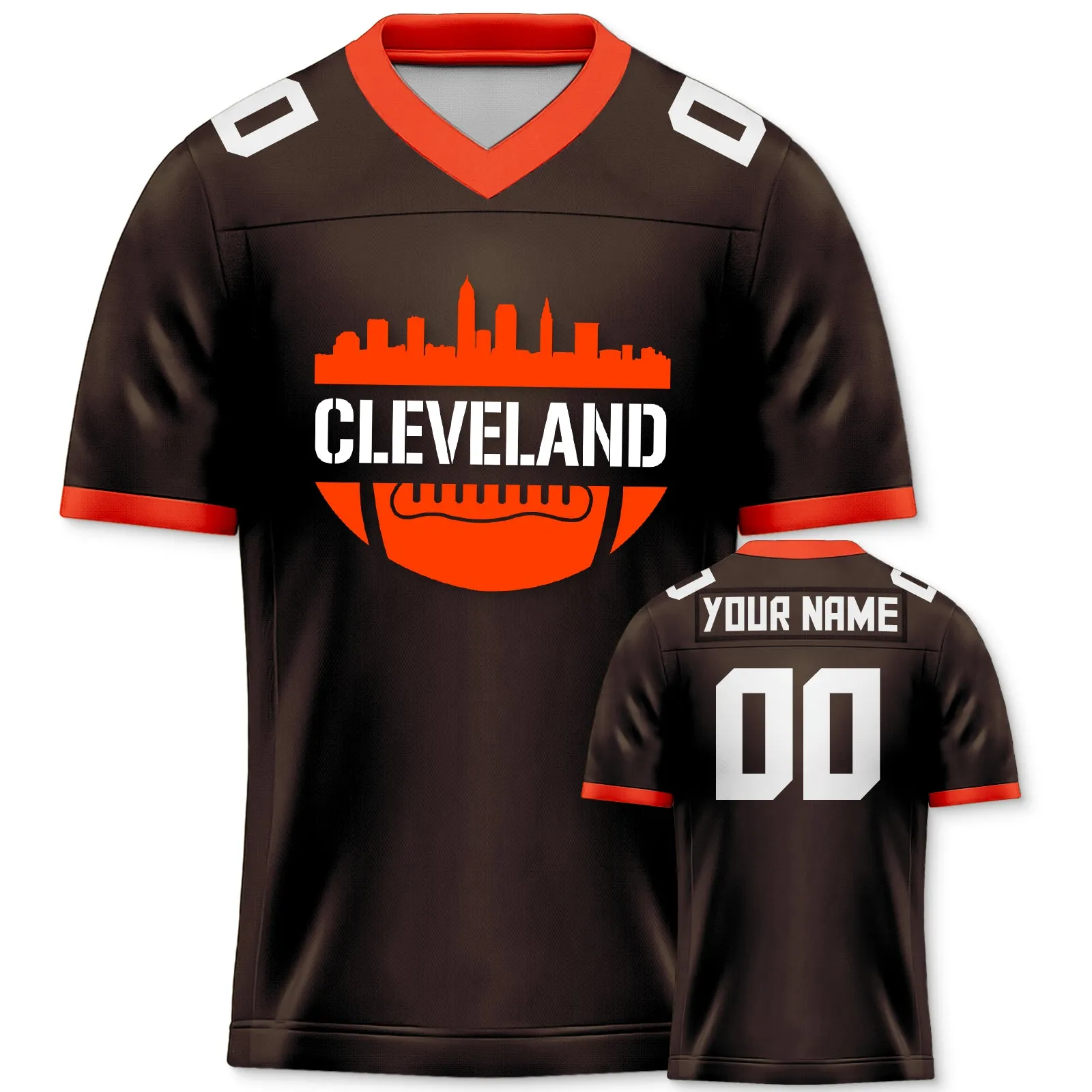 Cleveland Browns City Custom Football Jersey for Men Women Youth Personalized Name Number Sports Apparel Shirts for Fans Gifts