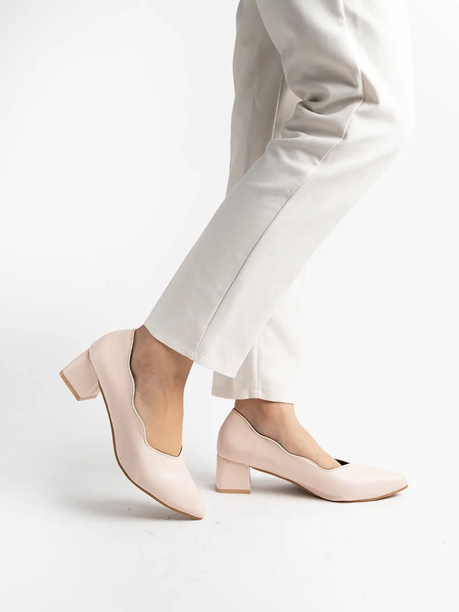 Clover Scallop Pointed Heels