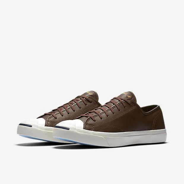 Converse Chocolate Jack Purcell Ox Velcro Low Top Leather Sneakers