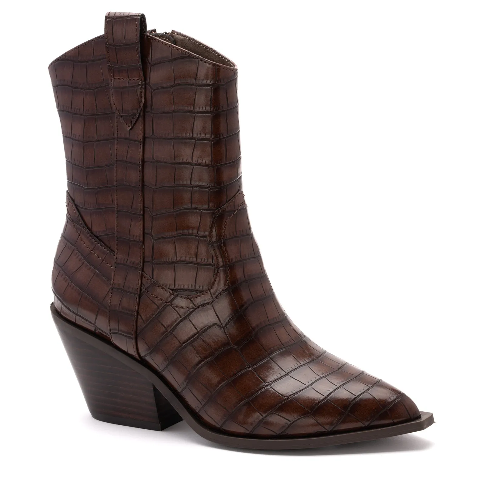 Corky's Rowdy Brown Croco Short Cowboy Boots