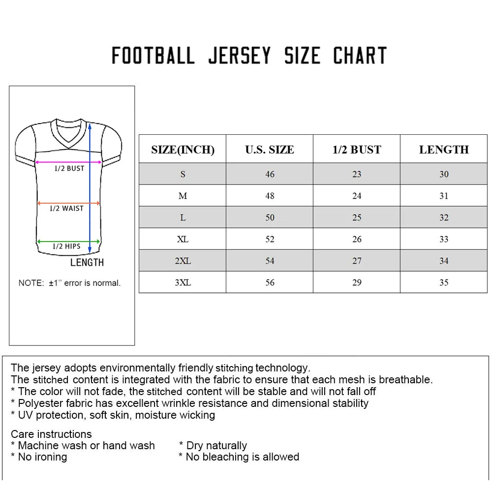 Custom Name&Number Jersey Dallas Cowboys Polyester Gradient Blue Football Jersey Sports Shirts Breathable Fabric Loose Fit Adult & Teen Fans Gift Men Youth