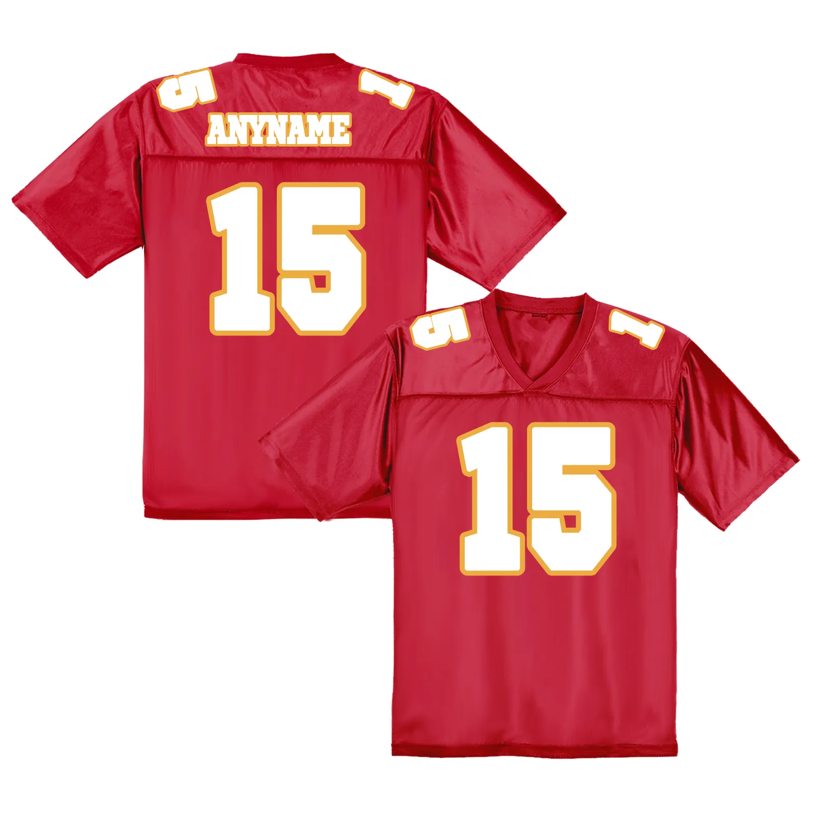 Custom Name&Number Jersey Kansas City Chiefs Polyester Red Football Jersey Sports Shirts Breathable Fabric Loose Fit Adult & Teen Fans Gift Men Youth