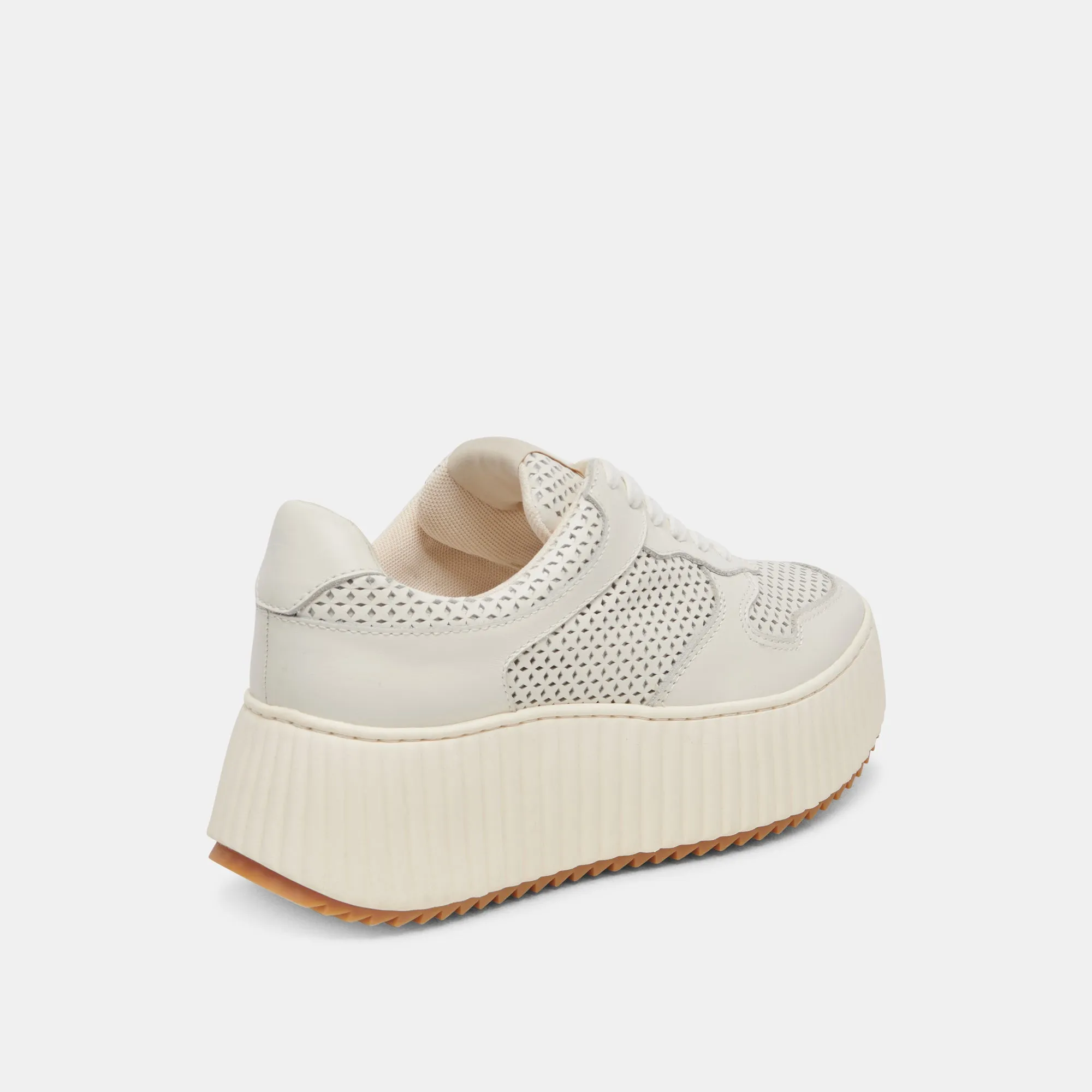 DAISHA SNEAKERS WHITE PERFORATED LEATHER