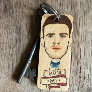 Declan Rice - Character Wooden Keyring  - RWKR1