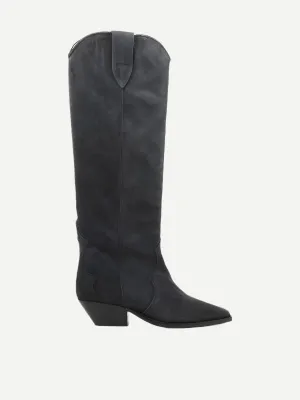 Denvee High Boots in Faded Black