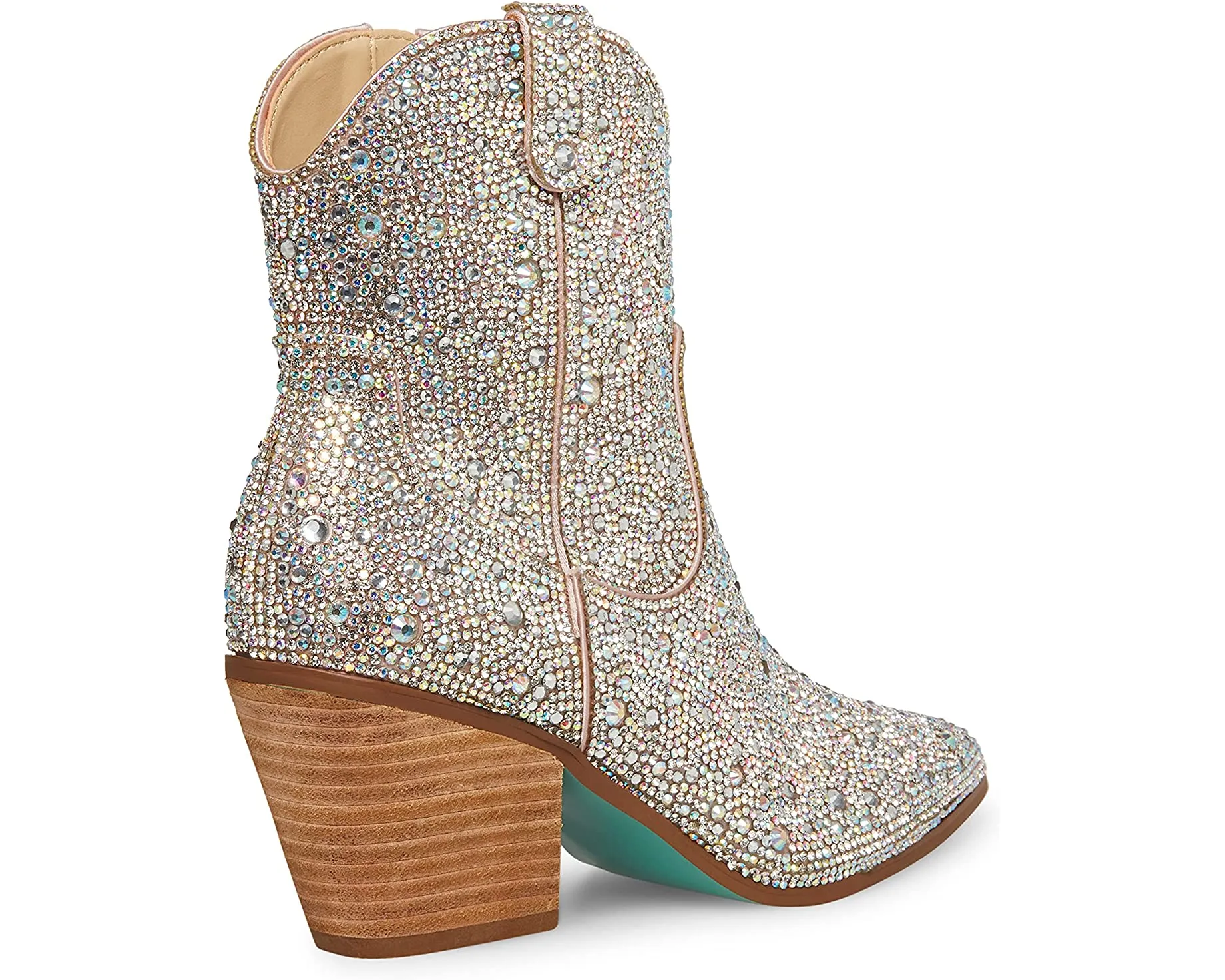 Diva Blue by Betsey Johnson boots, rhinestone