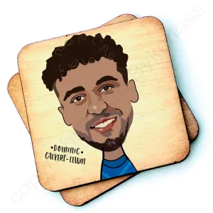 Dominic Calvert-Lewin Rustic Character Wooden Coaster - RWC1