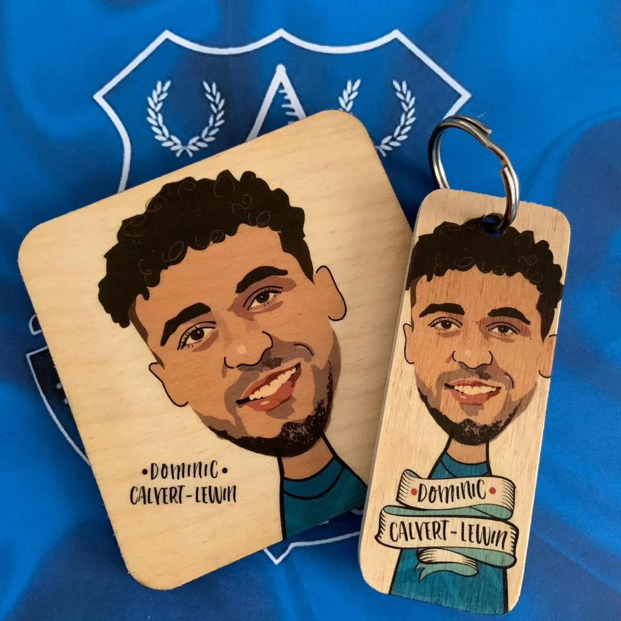 Dominic Calvert-Lewin Rustic Character Wooden Coaster - RWC1