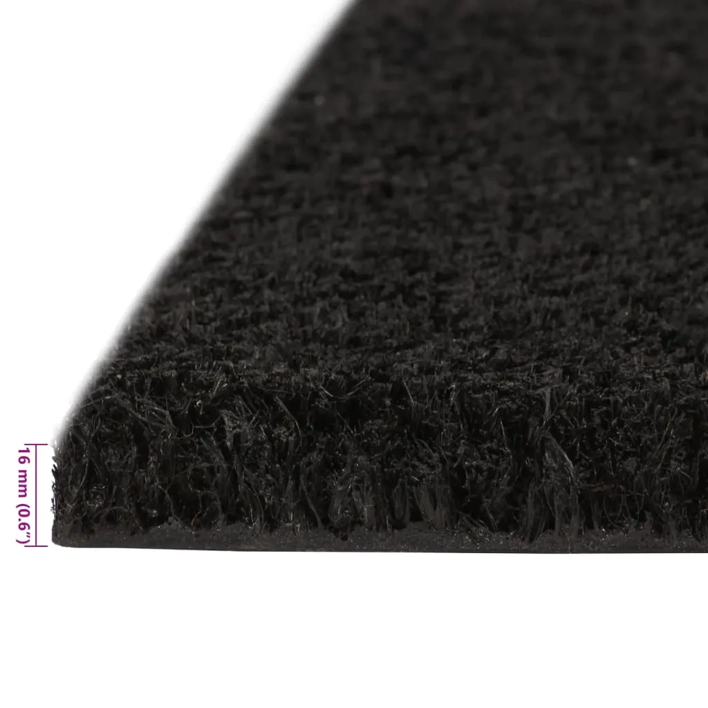 Door Mat Black 100x300 cm Tufted Coir