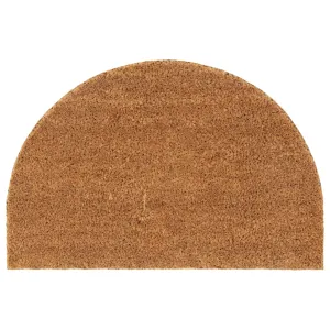 Door Mat Natural Half Round 40x60 cm Tufted Coir