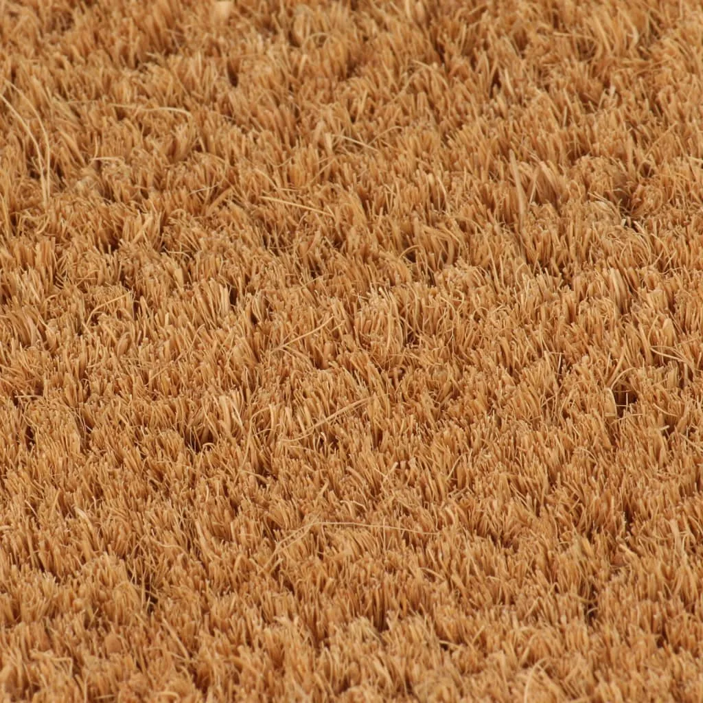 Door Mat Natural Half Round 40x60 cm Tufted Coir