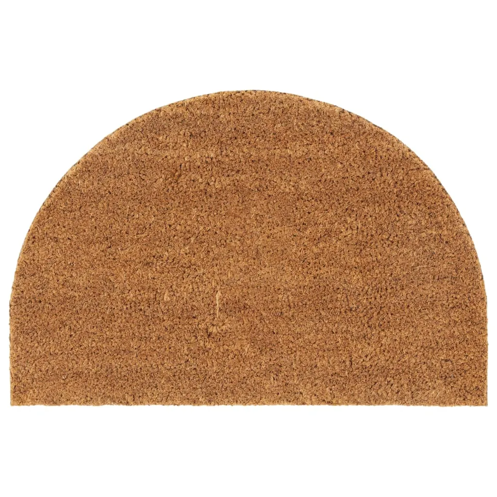 Door Mat Natural Half Round 40x60 cm Tufted Coir