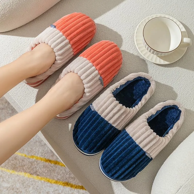 DRUNKEN Slippers For Women Men Winter Sandals Casual Flats Home Footwear Man Girls Sliders Flip Flops Chappals Ladies Clogs Sleeper Slides Stylish Ortho Soft Navy Blue 6 7UK