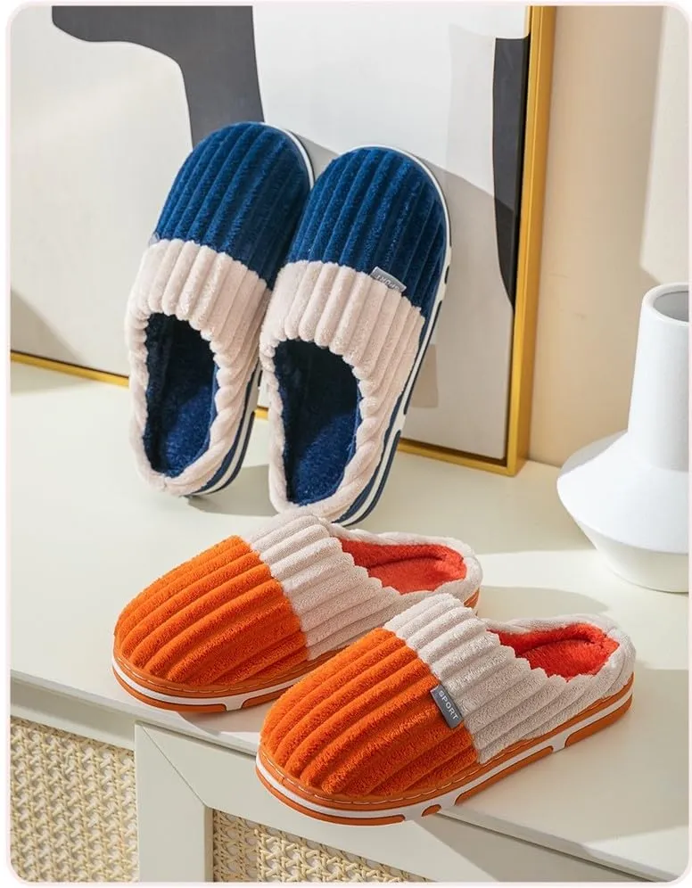 DRUNKEN Slippers For Women Men Winter Sandals Casual Flats Home Footwear Man Girls Sliders Flip Flops Chappals Ladies Clogs Sleeper Slides Stylish Ortho Soft Navy Blue 6 7UK