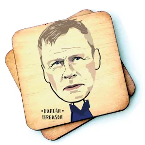 Duncan Ferguson Rustic Character Wooden Coaster - RWC1