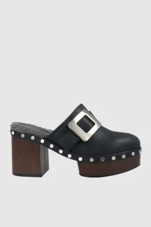 Ego Clog Platform Heel in Black