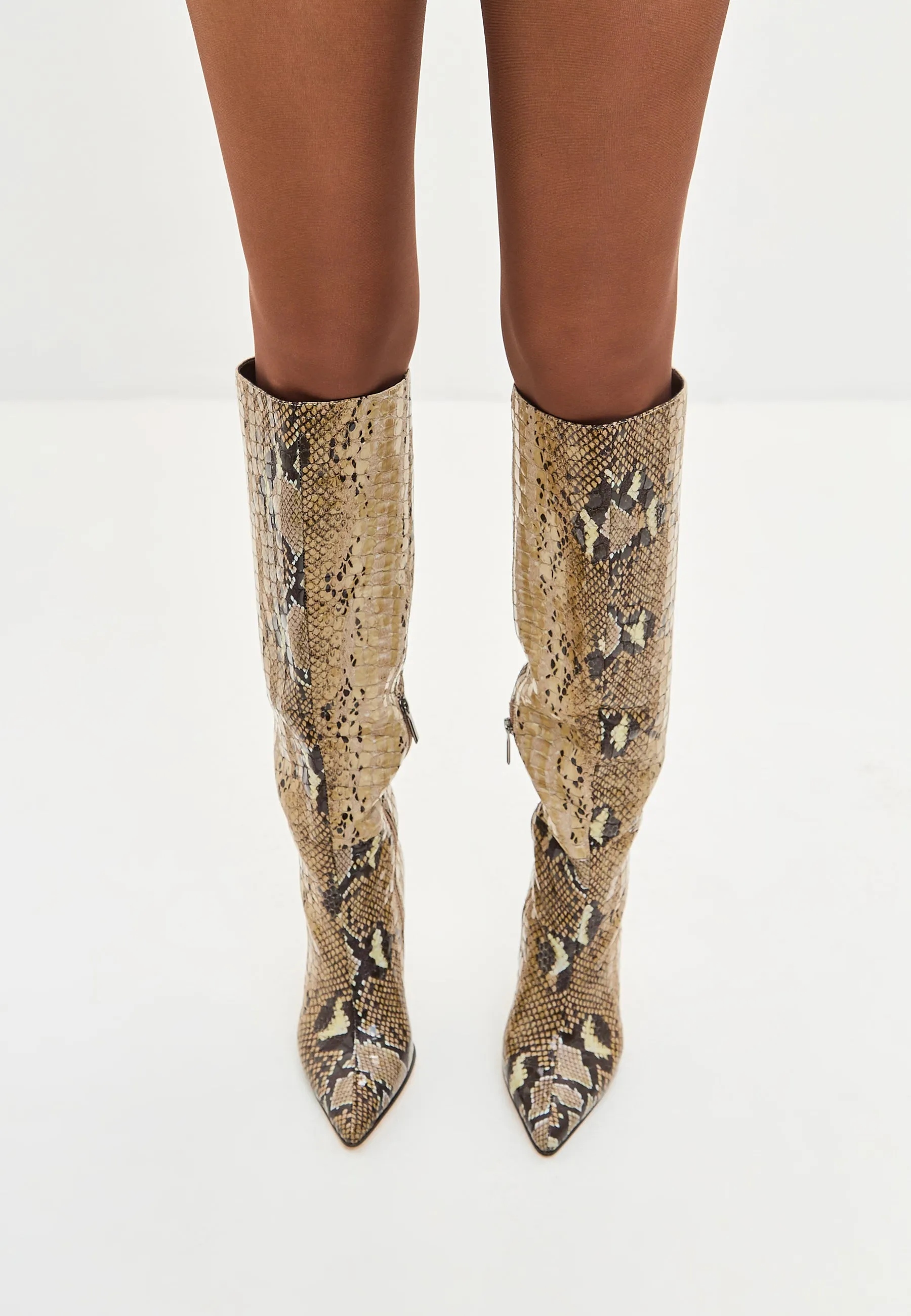 Elegant Stiletto Knee-High Boots Reyna - Leopard