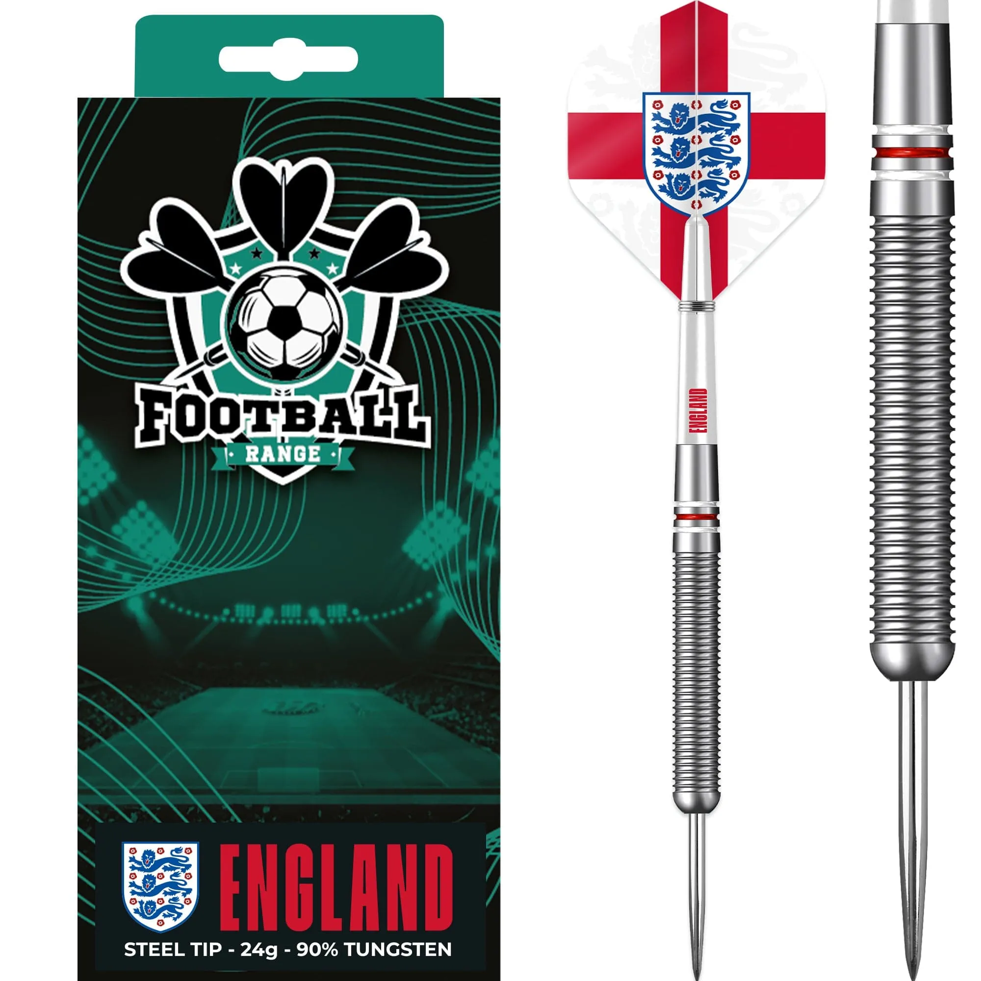 England Football Darts - Steel Tip Tungsten - Official Licensed - Logo - 24g