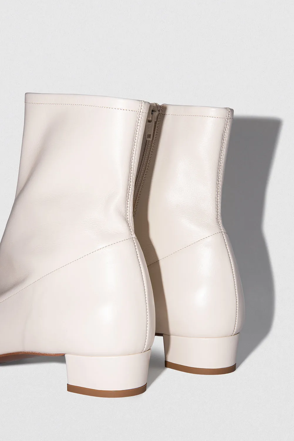 Este Boot White Leather