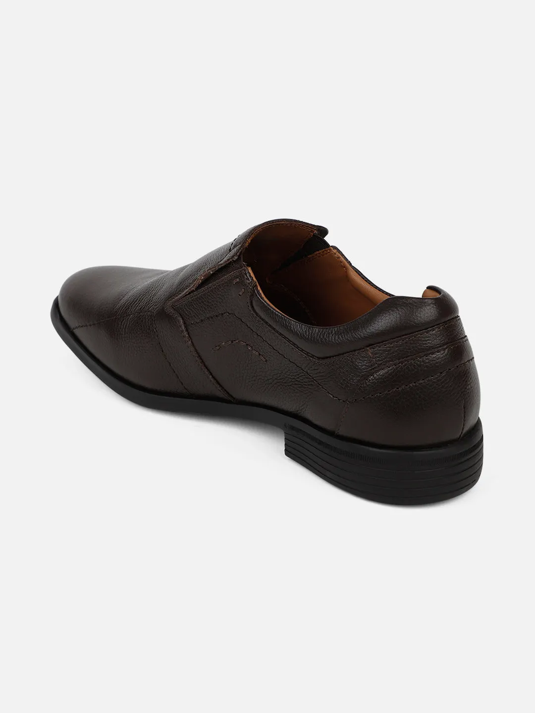 Ezok Men Leather Brown Loafer Mocassins