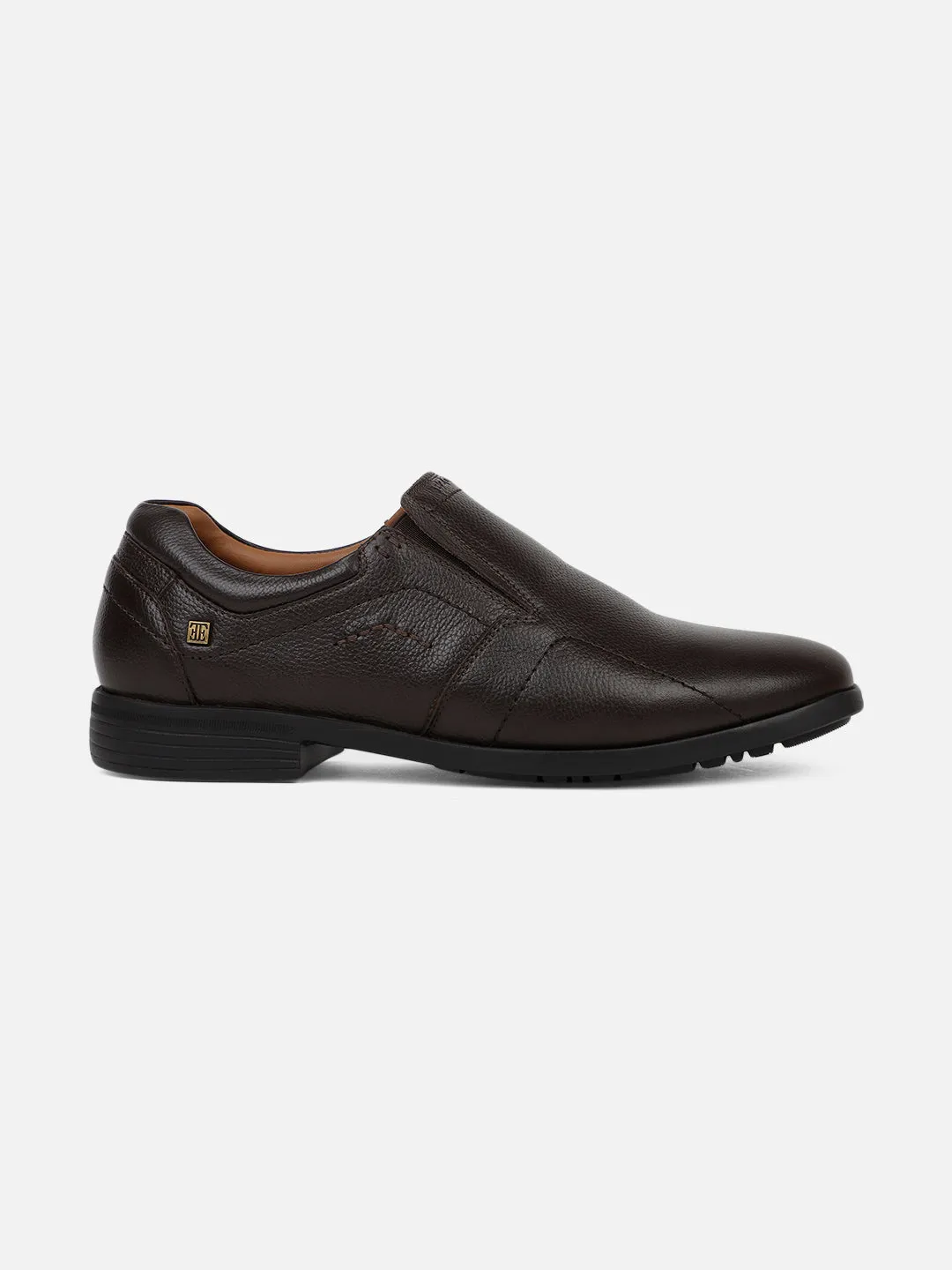 Ezok Men Leather Brown Loafer Mocassins