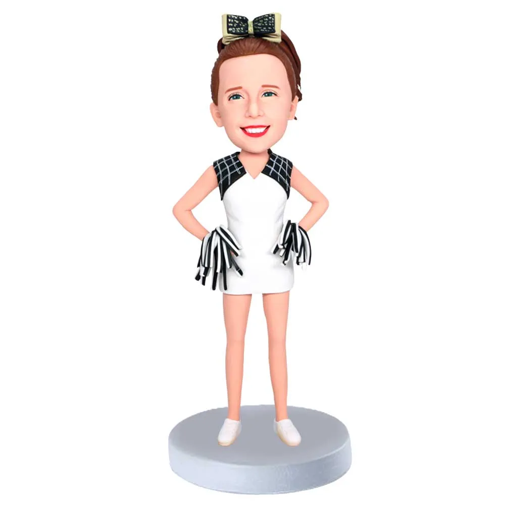 Female Cheerleader In Professional Cheerleader Uniform Custom Figure Bobbleheads