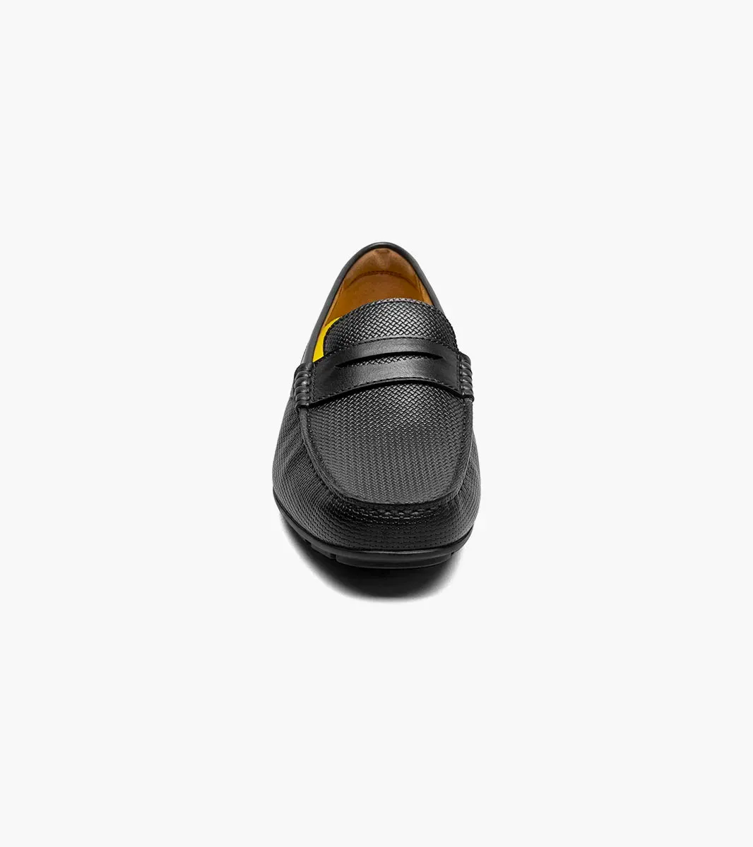 Florsheim Mens Mock Toe Penny Driver Shoe-Black