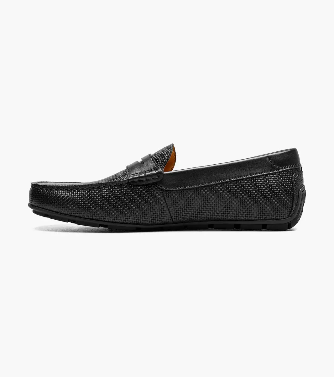 Florsheim Mens Mock Toe Penny Driver Shoe-Black