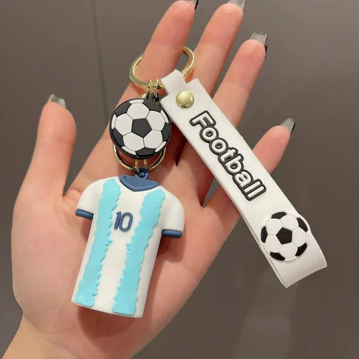 Football Jersey NO 10 Keychain | DE - Bruyne | Silicone And Lanyard