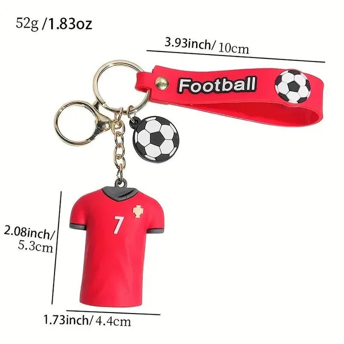 Football Jersey NO 7 Keychain | DE - Bruyne | Silicone And Lanyard