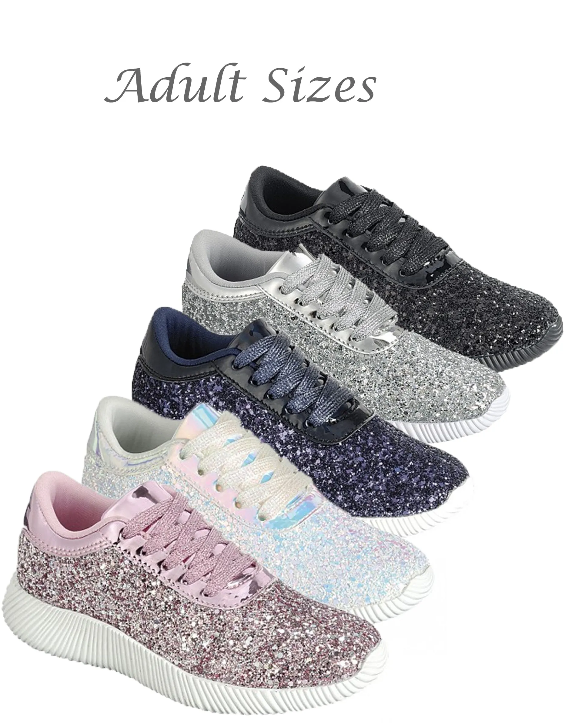 Forever Fashion Glitter Tennis Shoes (Adult Sizes)