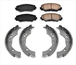 Front Ceramic Brake Pad Rear Brake Shoe Set for Scion xD 2008-2014