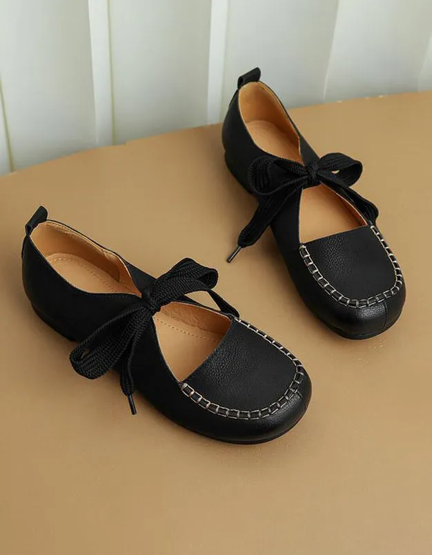 Front Lace-up Round Head Cute Mary Janes