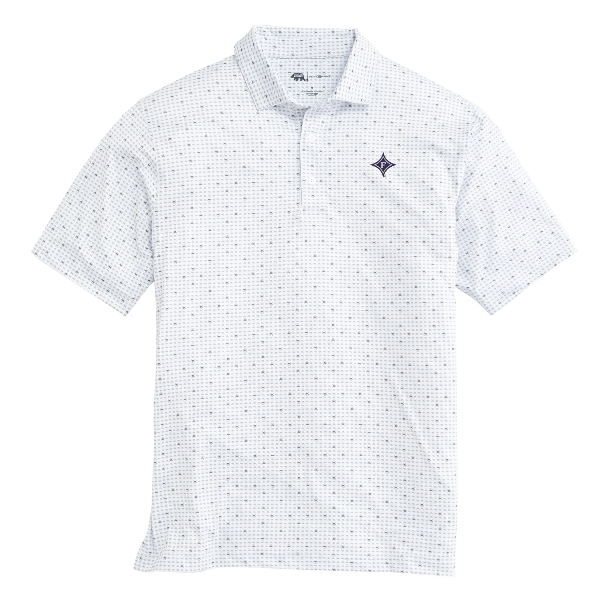 Furman Tour Logo Printed Performance Polo