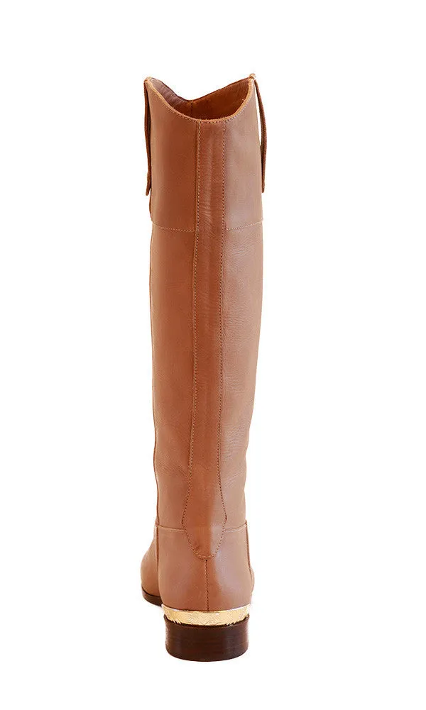 GABBIE EMBOSSED METAL RIDING BOOT